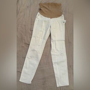 LED Luxe Essentials Denim - White Maternity Skinny Jeans / Size 27/4/26